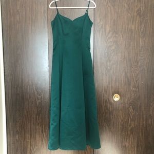 Green evening prom dress